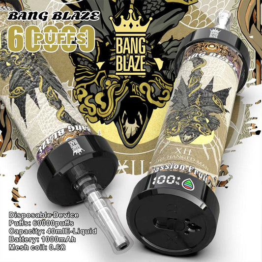 BANG BLAZE 60000 Puffs Disposable Vape Wholesale-1000mAh Battery,40ml E-liquid,Multiple Nicotine 10 Flavors