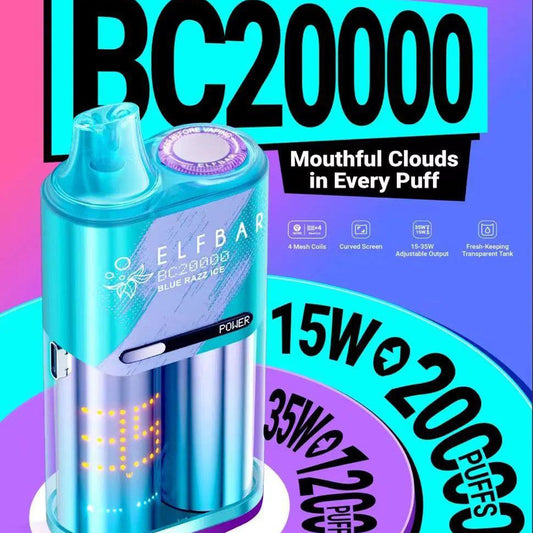 ELF BAR BC20000 Puffs Disposable Vape Wholesale 5% nicotine - 20ml e-liquid 850mah Battery 20 flavors