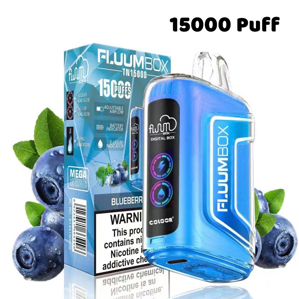 Fluum Bar Vape Box 15000 Puffs 15K Price 0% 2% 5% 12 flavors