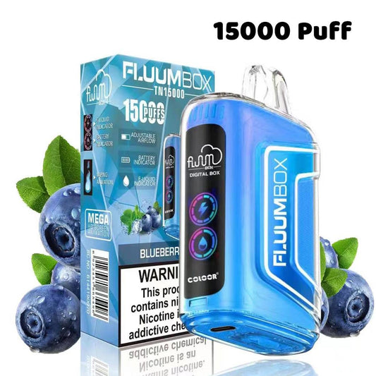 Fluum Bar Vape Box 15000 Puffs 15K Price 0% 2% 5% 12 flavors