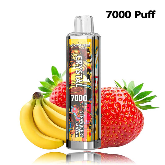 Vapme Crystal 7000 Puffs Vape Disposable 7000 Puff RGB Light 14ml  E-liquid 650mAh Battery 30 Flavors