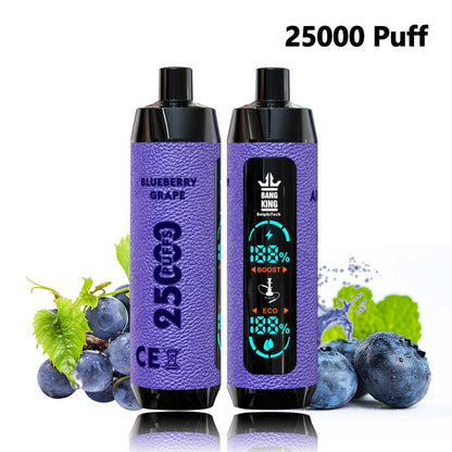 Bang King Original 25000 puffs 25K Shisha Hookah Delphi Tech Al Fakher 8000 pro max disposable vape-650mAh Battery, 30ml E-liquid, Multiple Nicotine 12 Flavors