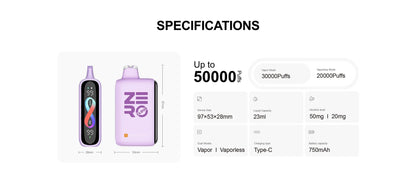 Sikary Cloud Zero 50000 Puffs Smoke-Free Disposable Vape Wholesale