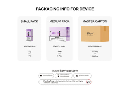 Sikary Cloud Zero 50000 Puffs Smoke-Free Disposable Vape Wholesale