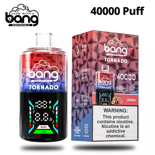 Bang Vape Tornado 40000 Puffs Triple Coils Digital Disposable E-cig
