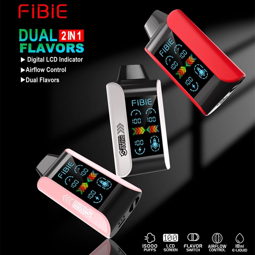 FIBIE 15000 Dual Flavors (Dual flavor switch Over 100,000 positive reviews)