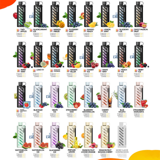 VOZOL GEAR SHISHA 25000 Puffs Disposable Vape Wholesale 24ml E-Liquid 1000mAh Battery 27 Flavours