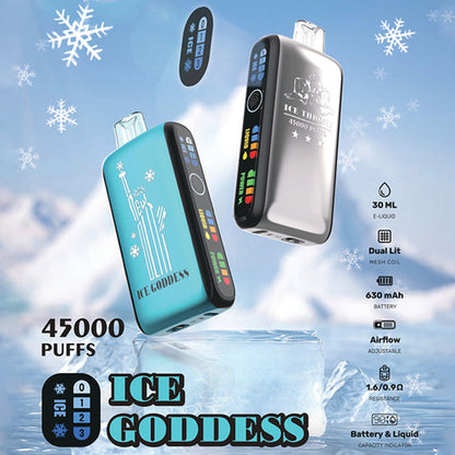 OLIT ICE CODDESS 45000 Puffs Disposable Vape Wholesale-630mAh Battery, 30ml E-liquid, Multiple Nicotine 10 Flavors