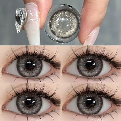 Natural beauty mixed green color contact lenses European and American style hot contact lenses small and large diameter on the eyes color does not hurt the eyes (2)