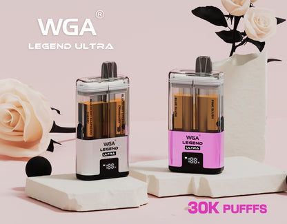 WGA Crystal LEGEND ULTRA 30000 puff Disposable Vape Wholesale-650mAh Battery, 22ml E-liquid, Multiple Nicotine 15 Flavors