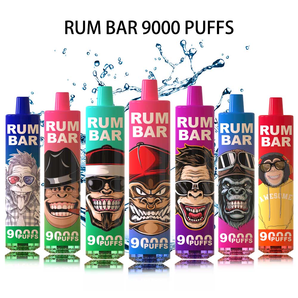 Rum Bar 9000 Puffs Vape RGB Light Rechargeable Wholesale Price