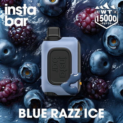 Blue Razz Ice&INSTABAR WT15000 PUFFS