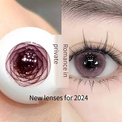 Natural beauty Fantasy Dream Fairy green high light beauty contact lens 14.5 large diameter contact lens small diameter with degree genuine （2）