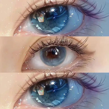 Natural beauty mixed green color contact lenses European and American style hot contact lenses small and large diameter on the eyes color does not hurt the eyes (2)