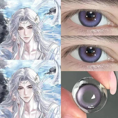 Natural Beauty Chasing Light Cat Eye Popular Green Series Color Contact Lenses Popular Pure Desire Contact Lenses Half-year Disposable Genuine Products Do Not Hurt Eyes