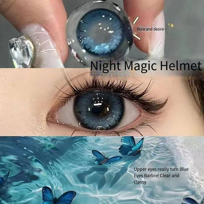Natural beauty Fantasy Dream Fairy green high light beauty contact lens 14.5 large diameter contact lens small diameter with degree genuine （2）