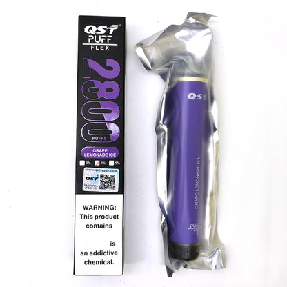 QST Puff Flex 2800 Puffs Vape Disposable Wholesale Electronic Cigarettes 0% 2% 3% 5% 8 ml Pod 850mah Battery Pen Minimum Order 100pcs