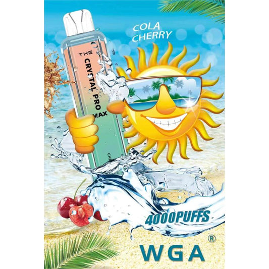 WGA CRYSTAL BLING 4000 Puffs Disposable Vape Wholesale - 2%-5% Nicotine 14ml E-liquid 160mAh Battery