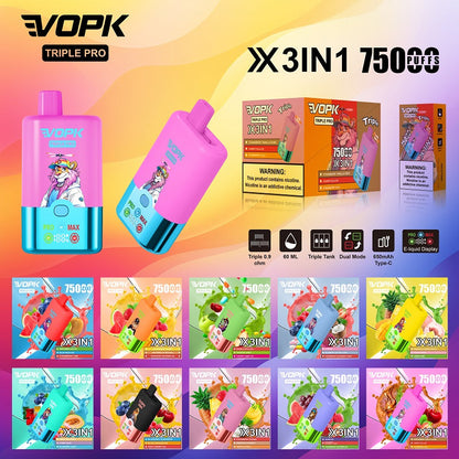 VOPK TRIPLE PRO 75000 Puffs Disposable Vape Wholesale