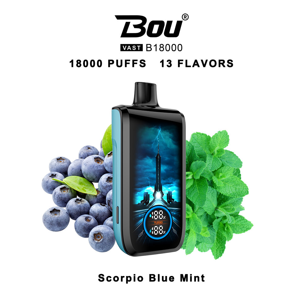 BOU VAST 18000 Puffs Disposable Vape Wholesale-22ml E-liquid，Multiple Nicotine 13 Flavors