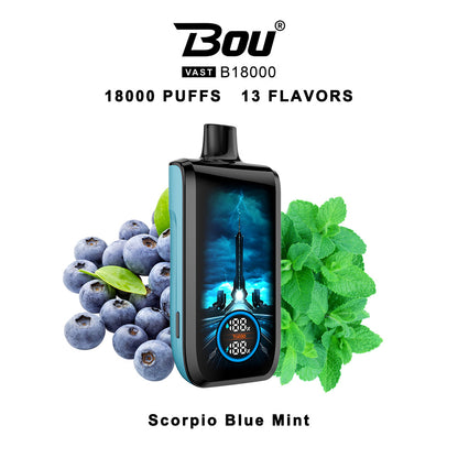 BOU VAST 18000 Puffs Disposable Vape Wholesale-22ml E-liquid，Multiple Nicotine 13 Flavors
