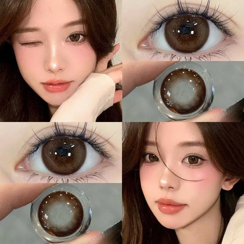 Natural beauty Fantasy Dream Fairy green high light beauty contact lens 14.5 large diameter contact lens small diameter with degree genuine （2）