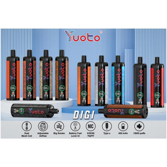 YUOTO DIGI 15000 Puffs Disposable Vape Wholesale