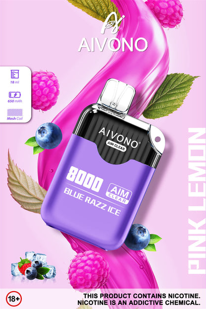 AIVONO AIM CLEAR 8000 Puffs Disposable Vape Wholesale