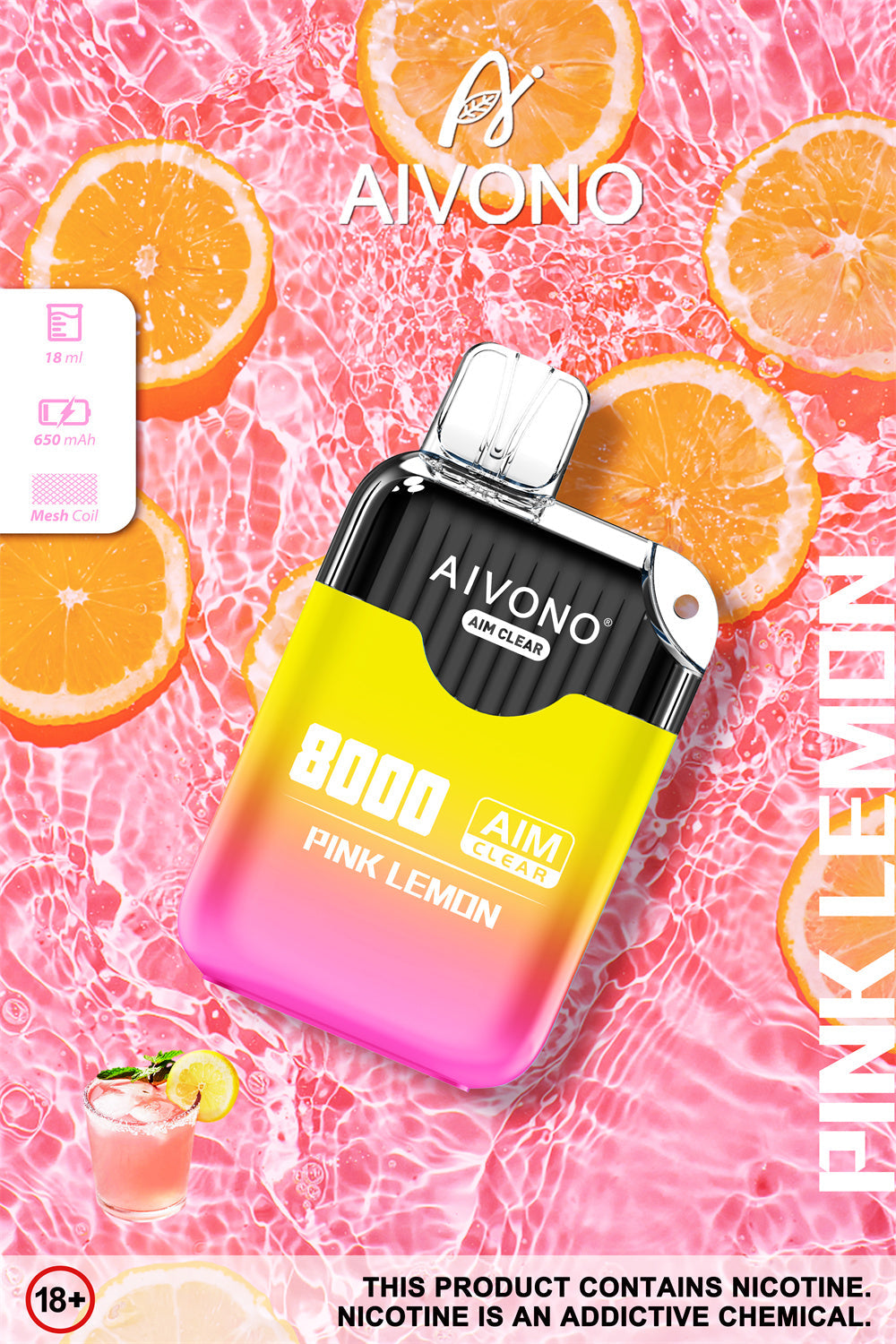 AIVONO AIM CLEAR 8000 Puffs Disposable Vape Wholesale