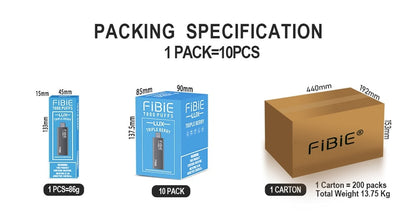 BLUEBERRY-  FIBIE 7000 Puffs Disposable Vapor Wands(7000 PUFFS)