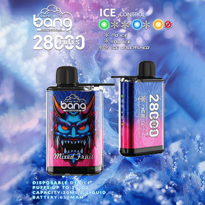 Bang 28000 Puffs Disposable Vape(0% to 5% Nicotine) - 30ml E-Liquid, 650mAh Battery 12 Flavors