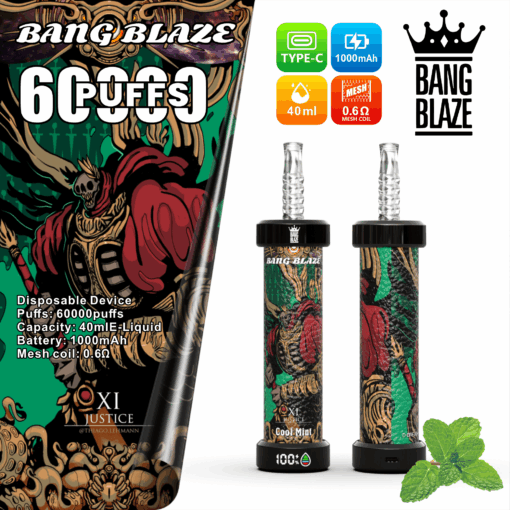 BANG BLAZE 60000 Puffs Disposable Vape Wholesale-1000mAh Battery,40ml E-liquid,Multiple Nicotine 10 Flavors