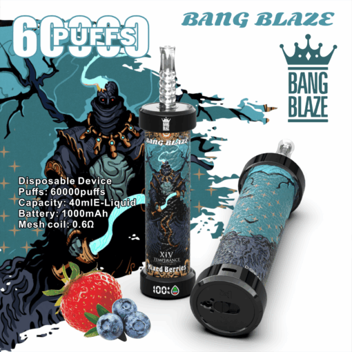 BANG BLAZE 60000 Puffs Disposable Vape Wholesale-1000mAh Battery,40ml E-liquid,Multiple Nicotine 10 Flavors