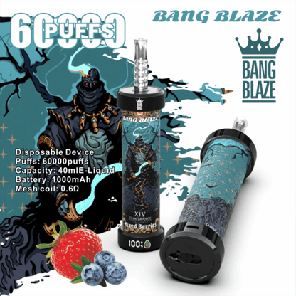 BANG BLAZE 60000 Puffs Disposable Vape Wholesale-1000mAh Battery,40ml E-liquid,Multiple Nicotine 10 Flavors