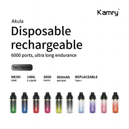Kamry Akula 6000 Puffs Disposable Vape Wholesale