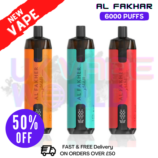 Al Fakher Supermax 6000 Puff 6K Disposable - ONLY £6.99