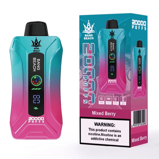 Bang BEACH 20000 Puffs 20K - 35mL 650mAh  5% Nic Salt, Smart Display, 12 Flavors