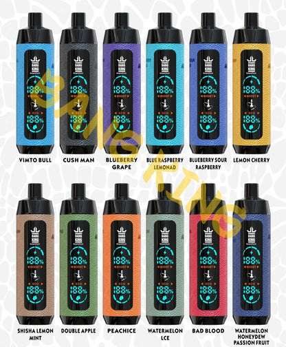 BangKing 25000 E-shisha Wholesale Discount Price Best Sale-850mAh Battery, 40ml E-liquid, Multiple Nicotine 12 Flavors
