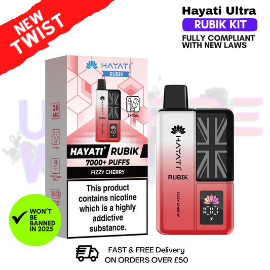 FIzzy Cherry Hayati Rubik 7000 Puff 7K Bar