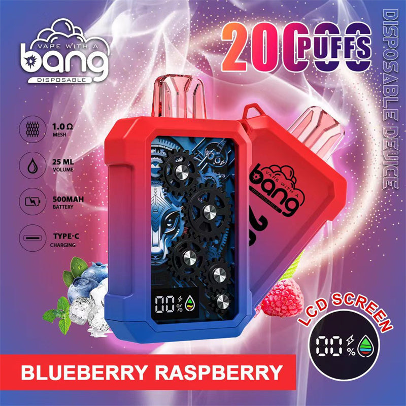 Bang 20000 Puffs Vape 20K Disposable Vape Pen E Cigarette Prefilled 25ml 500mAh Disposable Vape 12 Flavors