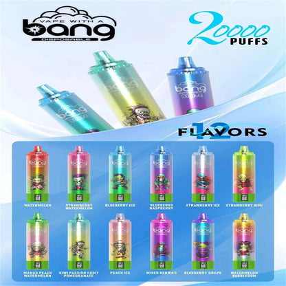 Bang 20k Puff Disposable Electronic Cigarette Bang Blaze 20000 Puffs With Smart Screen Display