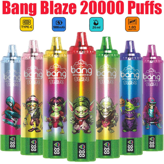 Bang 20000 Puff Canada Bar E Cigarette Atvs 15000/18000 Coming10000 Thunder 20000 Crystal 20000 Explorer Shisha Explorer Disposable Vape Wholesale