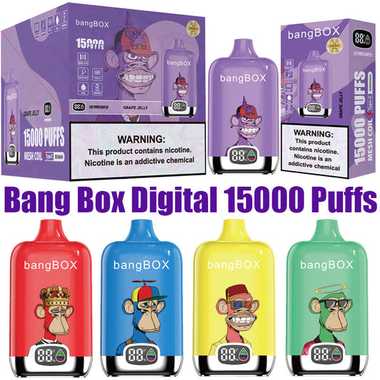 Bang King 15000 Puffs Vape - Smart Screen, 25ML, 650mah 10 Flavors (0%-5%)