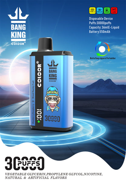 Bang King 30000 Puff Disposable E-Cigarette Vape Double Flavor Digital Display Bang 30k Puff Vaper
