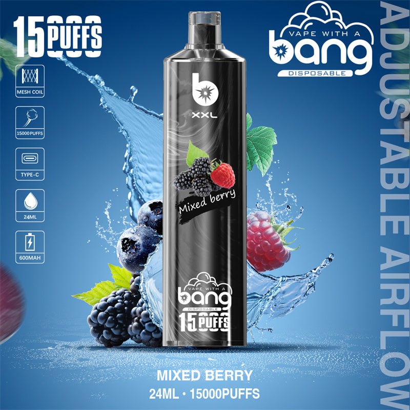Bang SHISHA 15000 Disposable Vape 0.6 Ω 600 mAh  15 mL  Rechargeable Type-c  20   Flavors