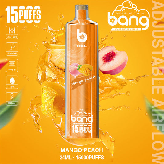 Bang SHISHA 15000 Puffs Disposable Vape – 23ml Capacity, 20 Flavors, 600mAh Battery