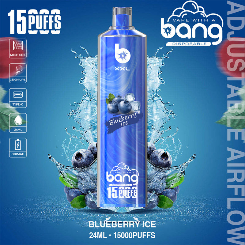 Bang SHISHA 15000 Disposable Vape 0.6 Ω 600 mAh  15 mL  Rechargeable Type-c  20   Flavors