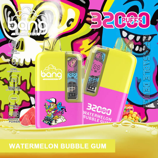 Bang 32000 PUFF Disposable Vape In Sales-850mAh Battery, 36ml E-liquid, Multiple Nicotine 12 Flavors