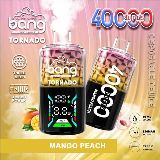 Bang Tornado 40000 Puffs Disposable Vape - 40ml E-Liquid, 850mAh Battery