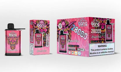 Bang 28000 Puffs Disposable Vape(0% to 5% Nicotine) - 30ml E-Liquid, 650mAh Battery 12 Flavors